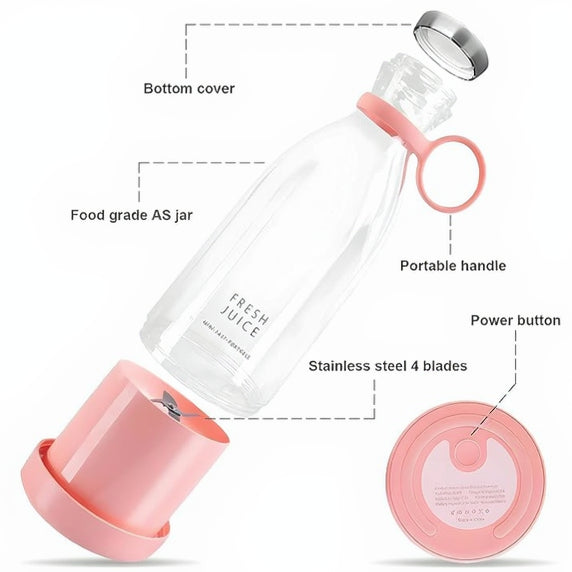 Portable Juicer Bottle Make Juice Anywhere In Just 30 Seconds