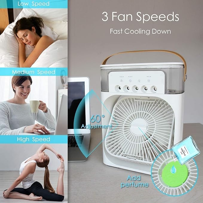 Portable USB Air Cooler Fan with Mist