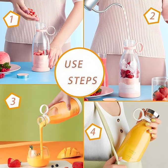 Portable Juicer Bottle Make Juice Anywhere In Just 30 Seconds