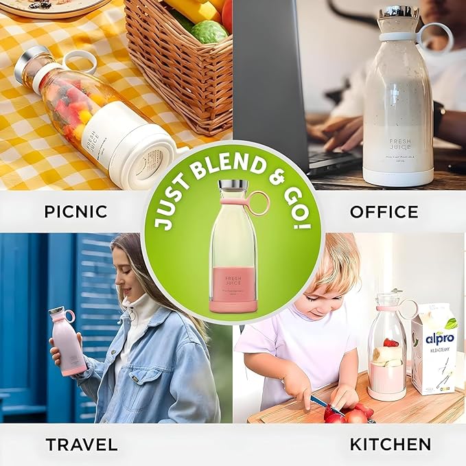 Portable Juicer Bottle Make Juice Anywhere In Just 30 Seconds